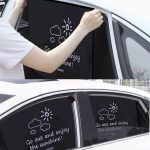 پرده آفتابگیر مگنتى شیشه جانبى خودرو طرح ابر و خورشید